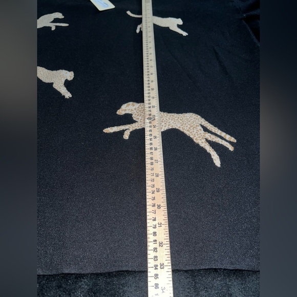 Entro  Women’s Cheetah Mock Neck Sweater, Black & Tan, Size 2X, NWT￼ - Picture 7 of 13